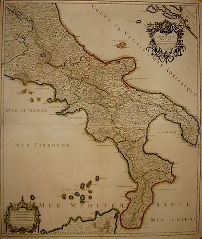 Jaillot Alexis Hubert (1632-1712) Le Royaume de Naples divisé en toutes ses Provinces... 1706 Parigi 